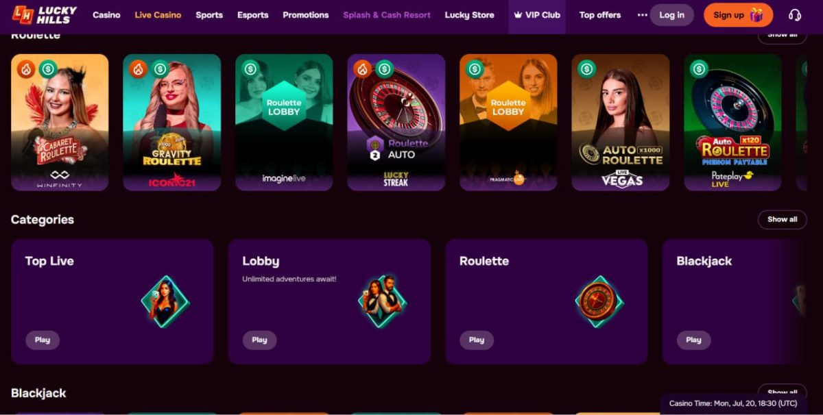 LuckyHills Casino - welcome stages, cashback, VIP Club image 3