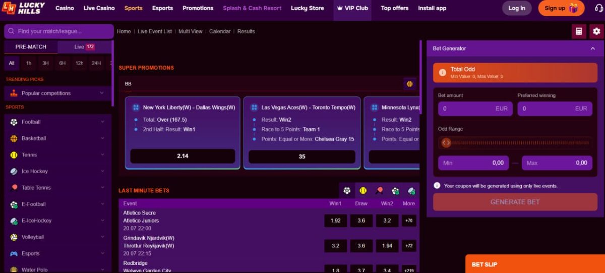LuckyHills Casino - welcome stages, cashback, VIP Club image 4
